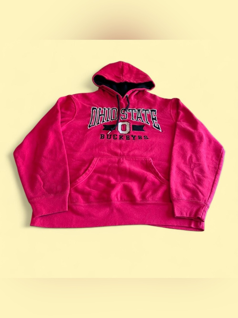 Ohio State Buckeyes Embroidered Hoodie Men’s Large Red